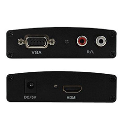 Convertidor VGA + audio R/L a HDMI 1080p, caja de metal (especial para funcionamiento continuo)