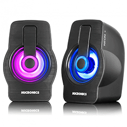 PARLANTES STEREO CON LUCES LED *MICRONICS - NEON PLUS* GAMER
S327+  - 3 WATTS
