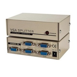 Amplificador Splitter VGA de 1 entrada a 4 salidas, 150 MHz.