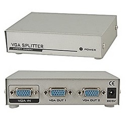 Amplificador Splitter VGA de 1 entrada a 2 salidas, 150 MHz.