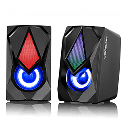 PARLANTES STEREO CON LUCES LED *MICRONICS - CORSAIR* GAMER
S309  - 3 WATTS
