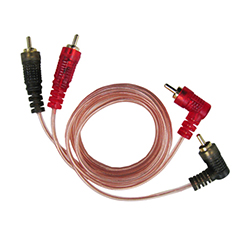 cable extension de Audio Stereo RCA, 1 lado normal, 1 lado angulado - longitud: 3.6 metros