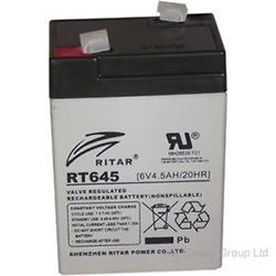 Baterias selladas de Plomo-Acido RITAR RT645, especiales para Luces de emergencia, filmadoras, paneles de alarma, robótica, Proyectos electrónicos, ETC.