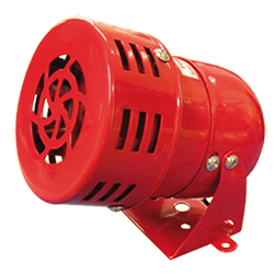 Sirena de viento usada en sistemas de alarma.
