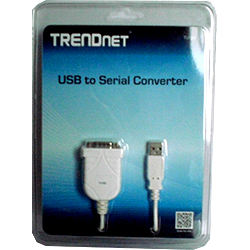Adaptador USB a Puerto Serial RS-232 marca TRENDNET modelo TU-S9 V.2.0R , WINDOWS 8 COMPATIBLE