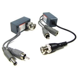 Balun para conexion de Video camaras de vigilancia con salida de AUDIO y alimentación VDC. Ahorrese la incomodidad y el costo del cableado coaxial y el adicional para el audio y la energia. Use cable UTP cat5 minimo.