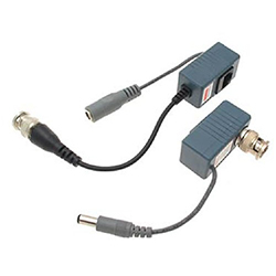 Balun para conexion de video camaras de vigilancia con alimentación VDC. Ahorrese la incomodidad y el costo del cableado coaxial y el adicional para la energia. Use cable UTP cat5 minimo.
